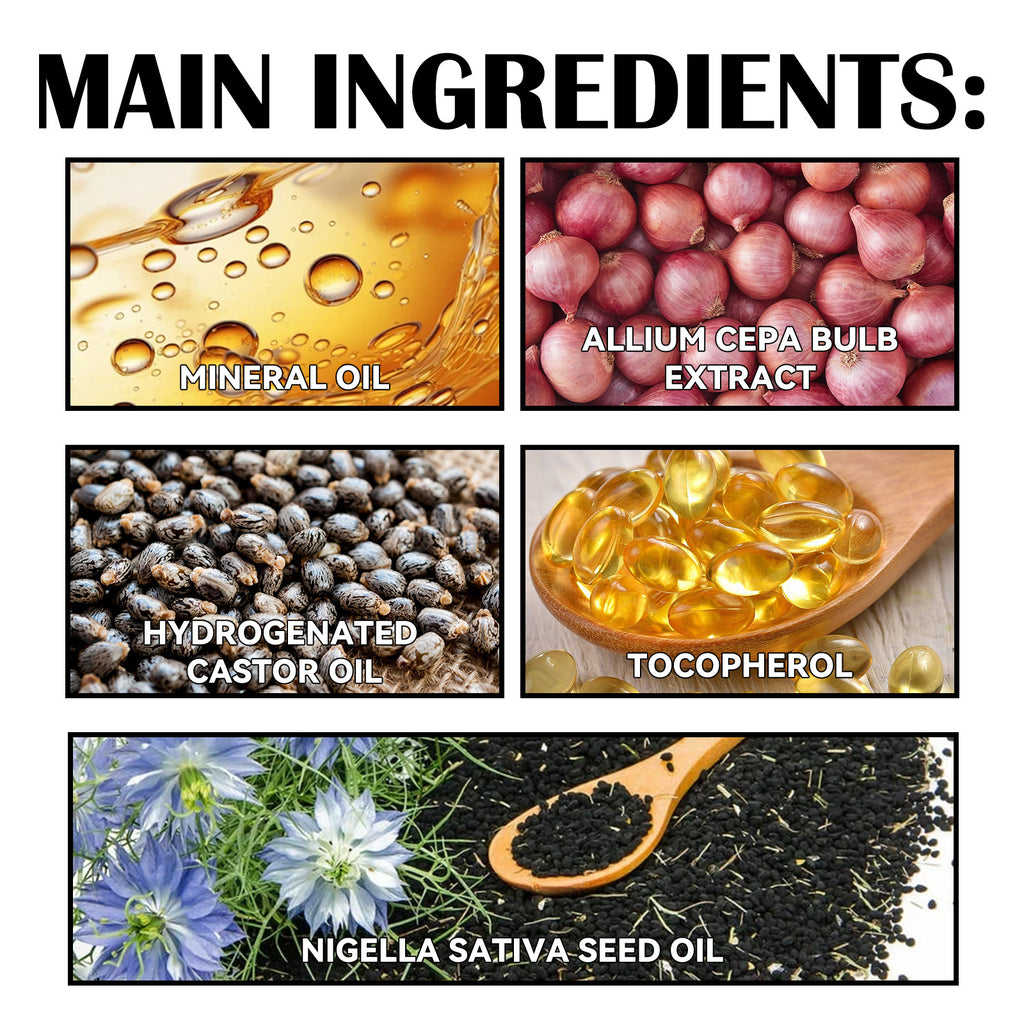 Aceite de Cebolla Roja y Semilla Negra