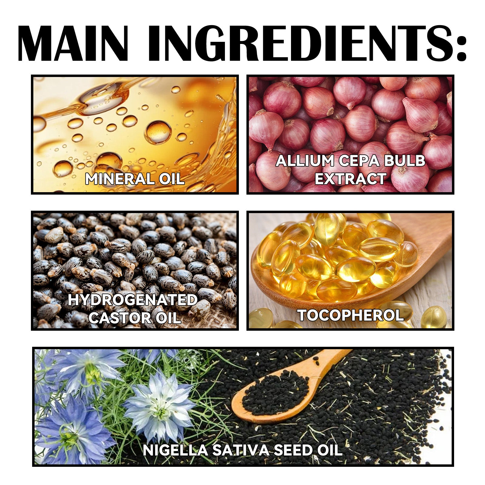 Aceite de Cebolla Roja y Semilla Negra