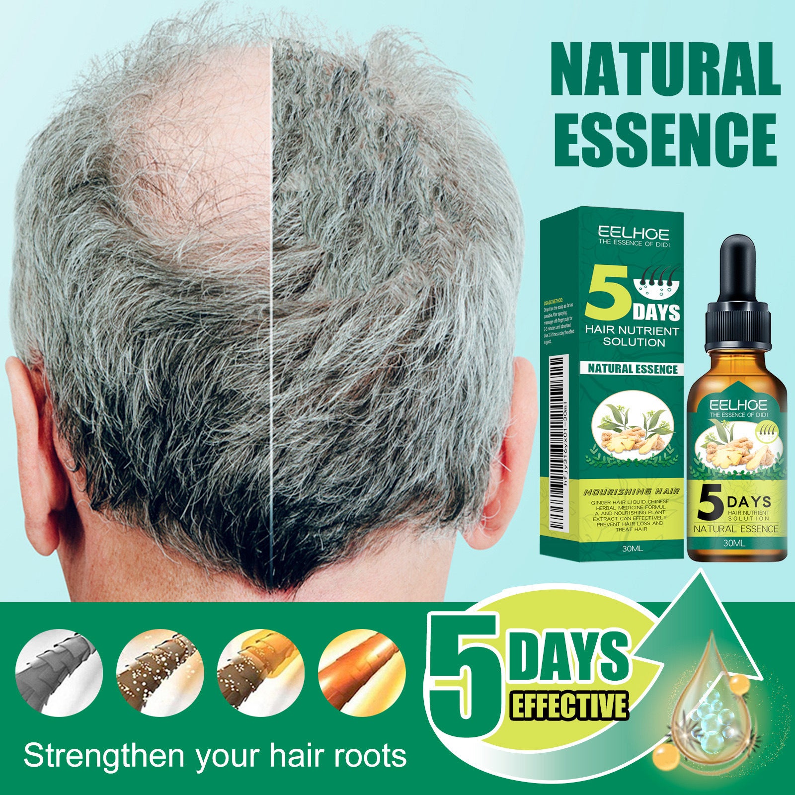 Aceite de Jengibre para el Cabello