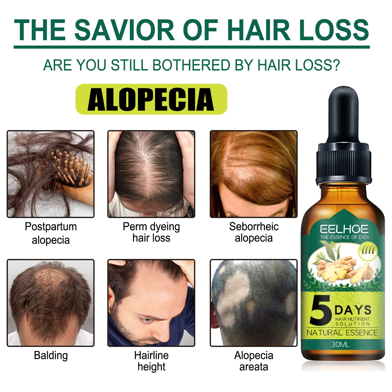 Aceite de Jengibre para el Cabello